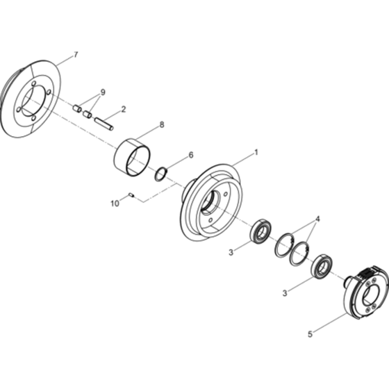 Coupling Assembly for Wacker DPU5545H-5000058541 Rev.101 Plate Compactor