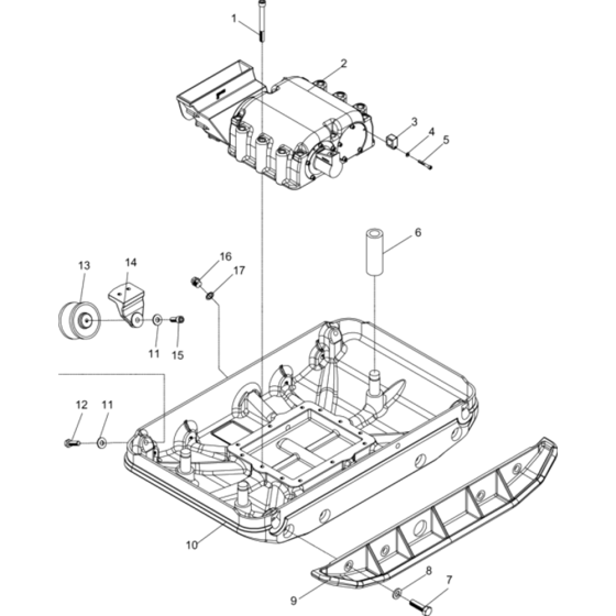 Baseplate Assembly for Wacker DPU6055-5000094518 Rev.103 Plate Compactor