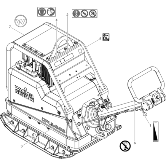 Labels Assembly for Wacker DPU6555H-5000064925 Rev.101 Plate Compactor