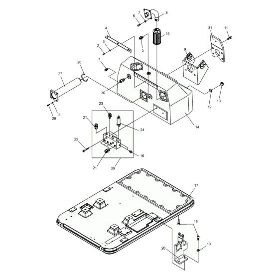 Upper Mass Assembly for DPU9070