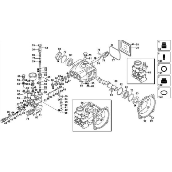 Pump Assembly for DeWalt DXPW002CE Pressure Washer