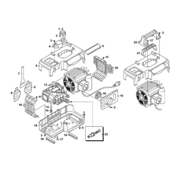 Main Assembly for DeWalt DXPW002CE Pressure Washer