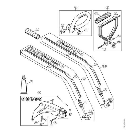 Stihl FS38 Drive Tube Assembly Loop Handle