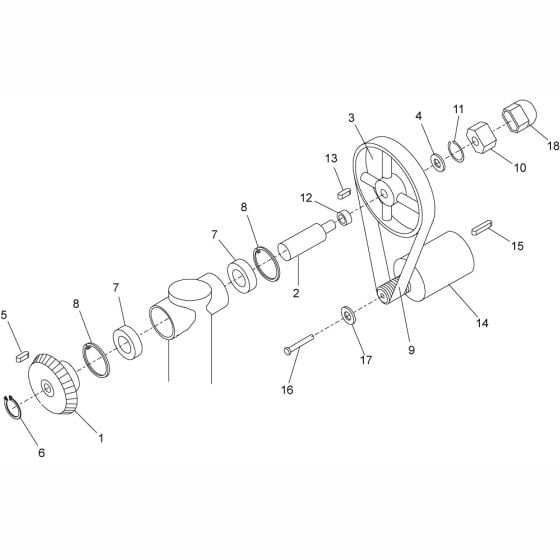 Drive Kit Assembly for Altrad Belle Premier Superior 300 350 400 Site Mixer