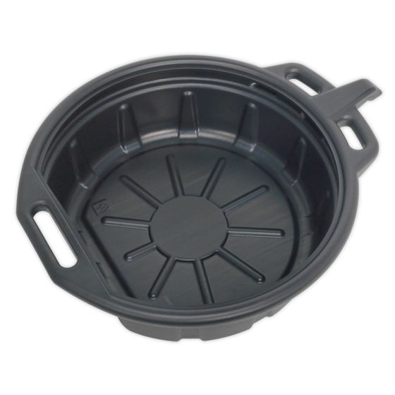 17 Litre Oil/Fluid Drain Pan with Pouring Spout - Sealey Part No. DRP03