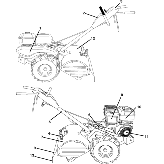 Decals for Husqvarna DRT 70 Cultivator/Tiller