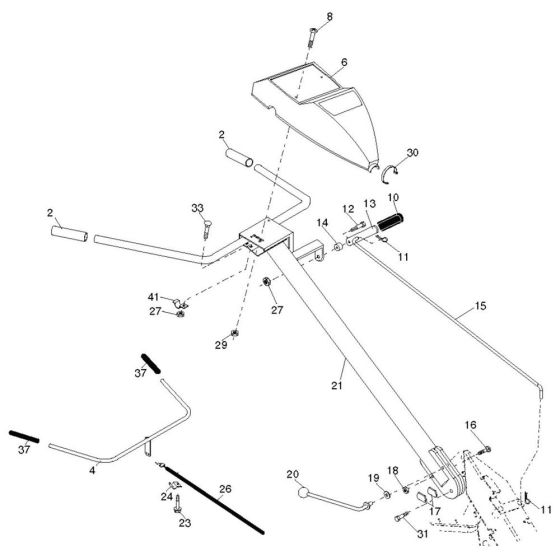 Handle Assembly for Husqvarna DRT 900