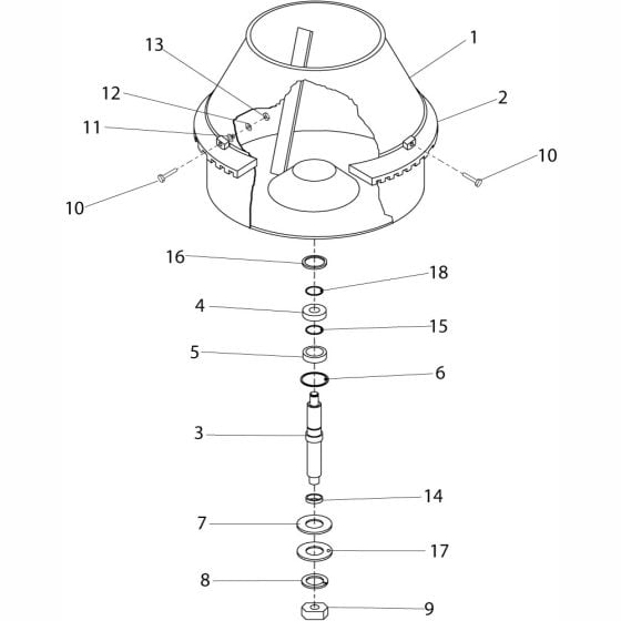 Drum Assembly for Altrad Belle BWE80 BWE110 BWE130 Upright Mixers