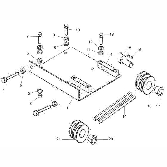 Drive Assembly (Electric) for Altrad Belle Ambassador Bench Saw