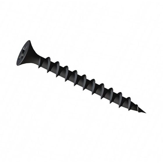 Coarse Drywall Screw PH2, Size: 3.5 x 35 (Metric), Black - Pack of 1000