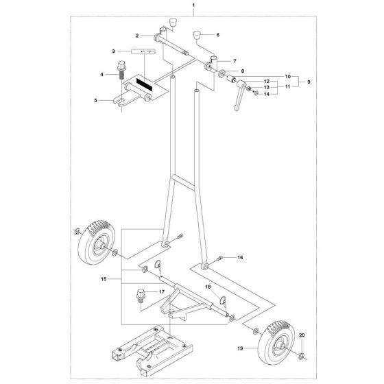 Back Support for Husqvarna DS 50 AT