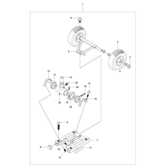 Base Plate for Husqvarna DS 50 ATS
