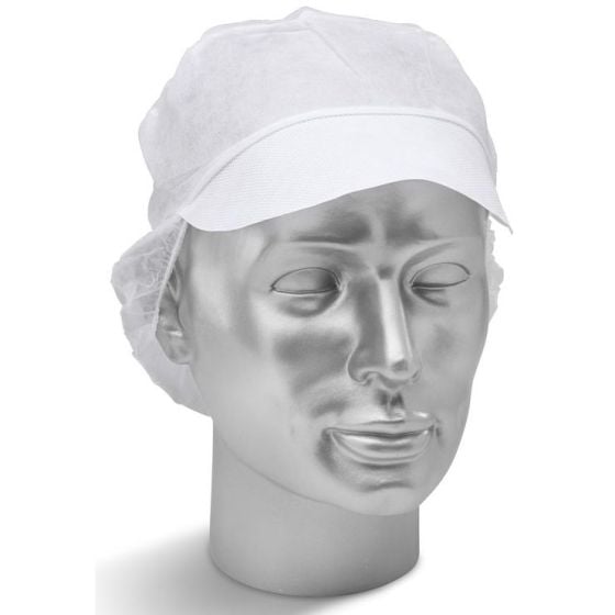 Disposable Hair Snood Cap Used in Food Processing Industry White Box of 500