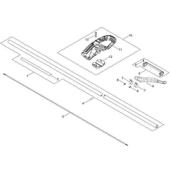 Main Pipe & Handle for ECHO