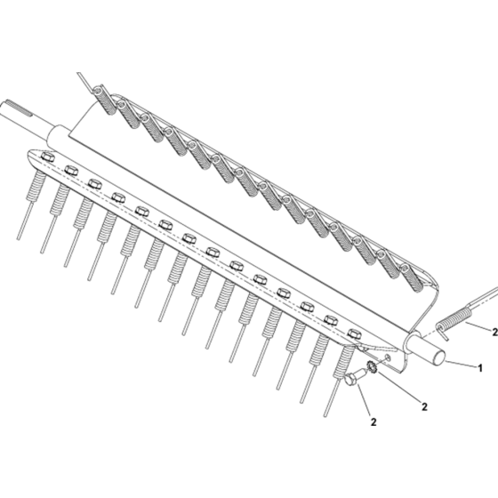 Spring Tine Assembly for Husqvarna DT22 Lawn Care Equipment