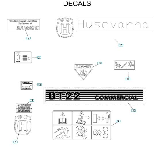 Husqvarna DT22HNR Decals