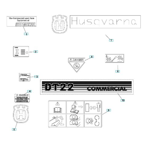 Husqvarna DT22NEFA Decals