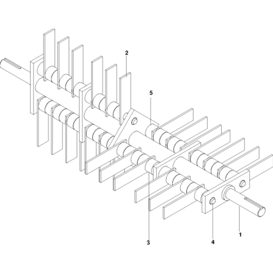 Flail Blade Assembly for Husqvarna DTF6 BF Lawn Care Equipment