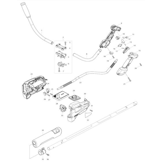 Handle, Lever Assembly for Makita