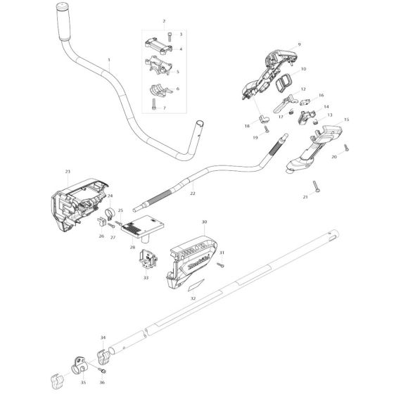 Handle, Lever Assembly for Makita