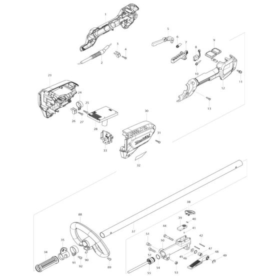 Handle, Lever Assembly for Makita