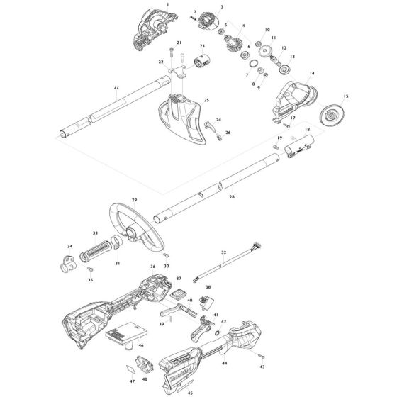 Makita DUR192L Assembly