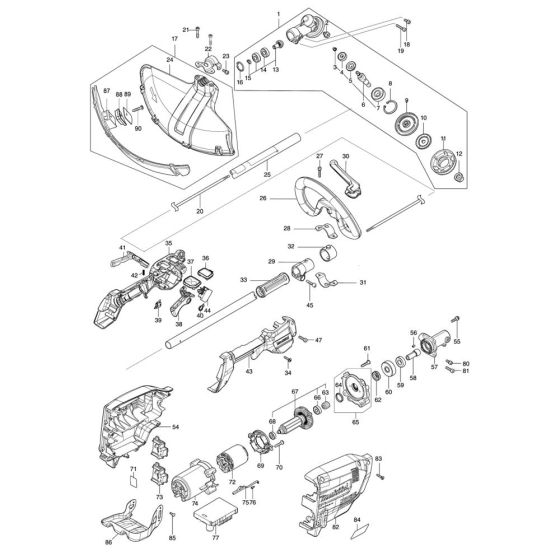 Makita DUR369L Assembly