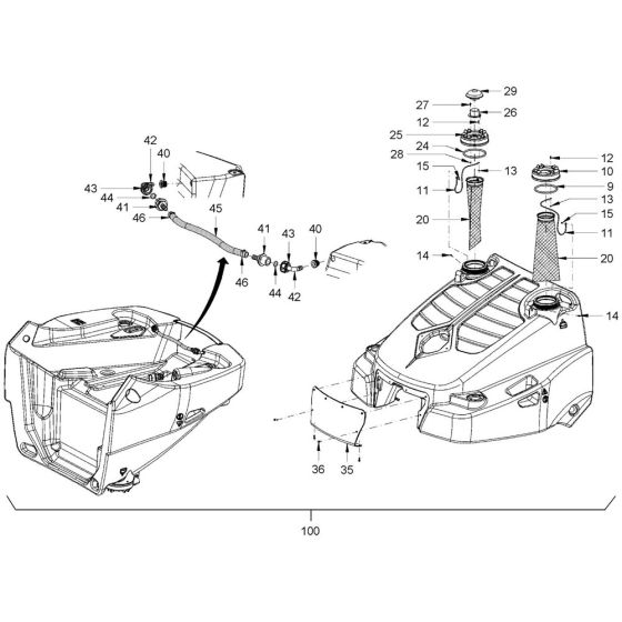 Water Tank Assembly for Hamm