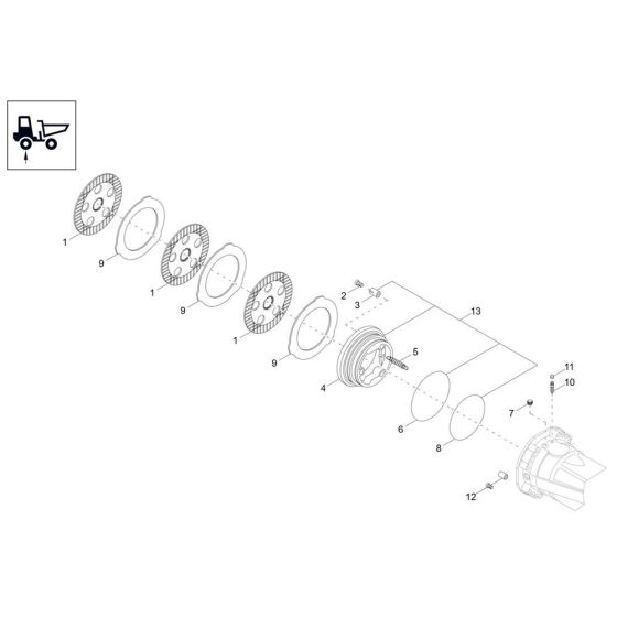 Brake Assembly for Wacker DV100-2