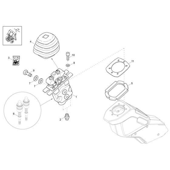 Joystick Assembly for Wacker DV100-2