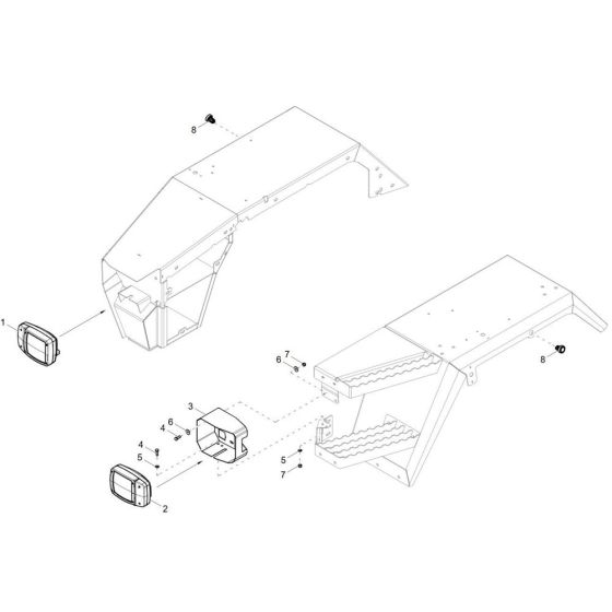 Headlight Assembly for Wacker