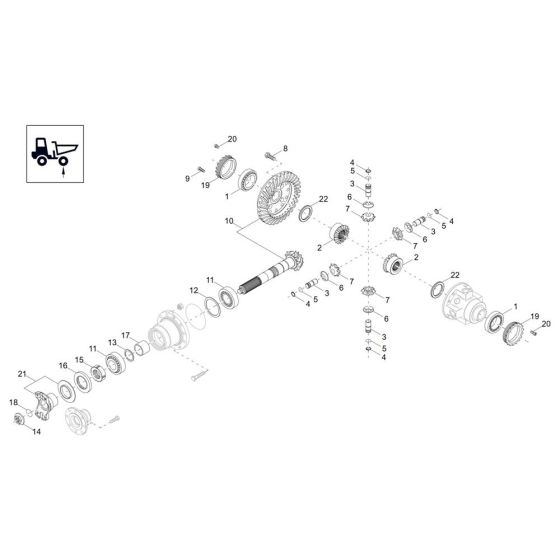 Differential Axle for Wacker DV100-2
