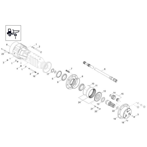 Axle Case & Wheel Hub Assembly