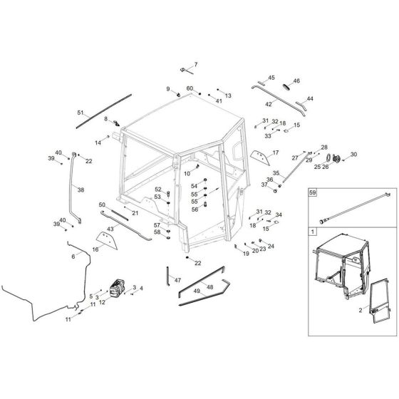 Cabin Assembly for Wacker DV60-2