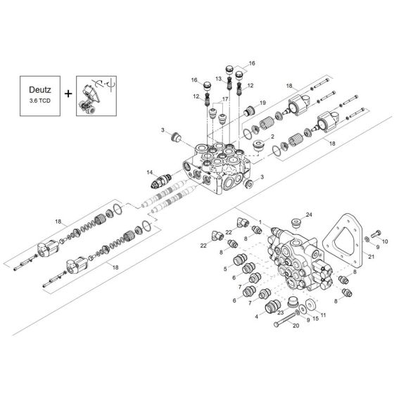 Control Valve for Wacker DV60-2