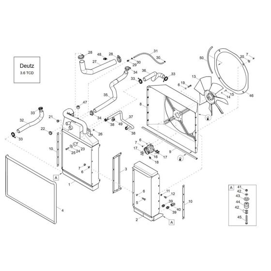 Combi-Cooler for Wacker DV60-2