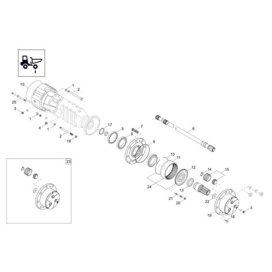 Axle Case & Wheel Hub Assembly