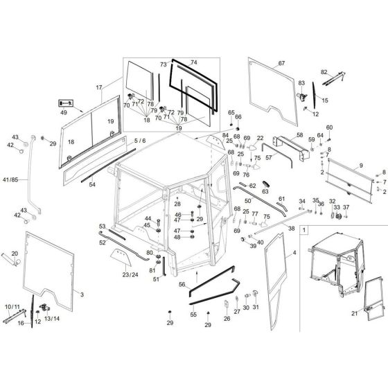 Cabin Assembly for DV60 Dumper