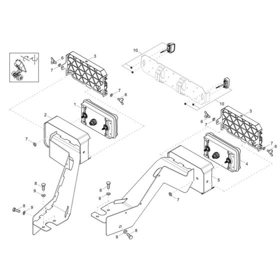 Rear Light Assembly - Wacker DV90-2