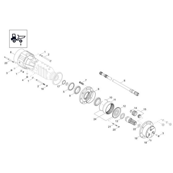 Axle & Wheel Hub for DV90-2