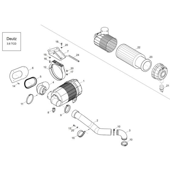 Air Cleaner for Wacker DV90-2