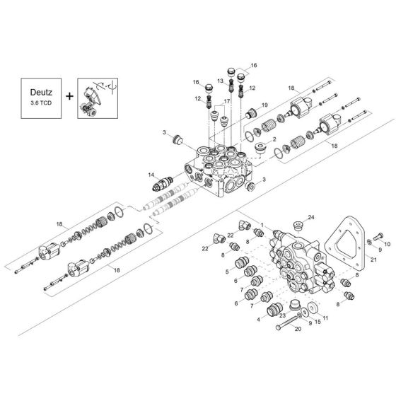 Control Valve for Wacker DV90-2