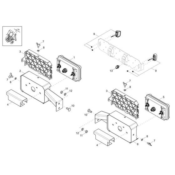Rear Light Assembly for DV90-2