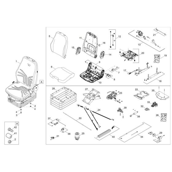 Seat Assembly for Wacker DV90-2