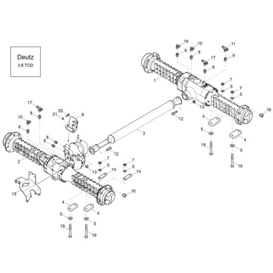 Axle Assembly for Wacker DV90-2