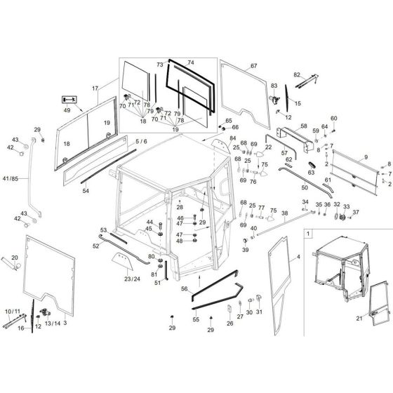 Cabin Assembly for DV90 Dumper