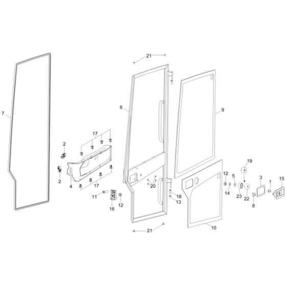 Door Assembly for Wacker DV90