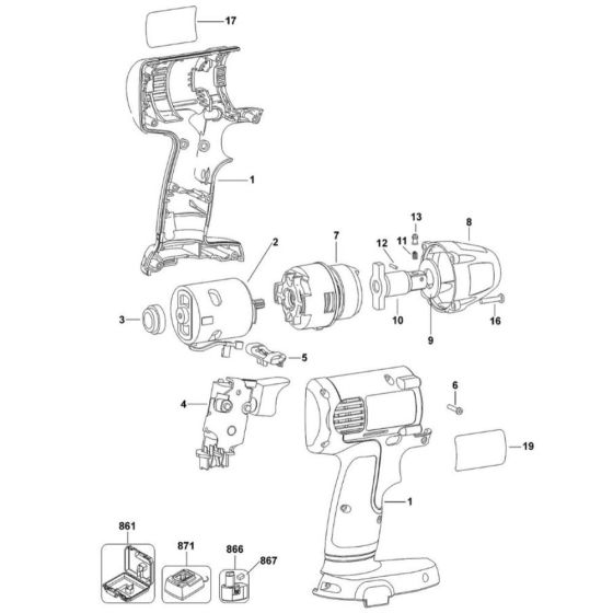 DeWalt DW055K Main Assembly