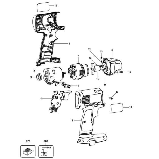 DeWalt DW057K Main Assembly