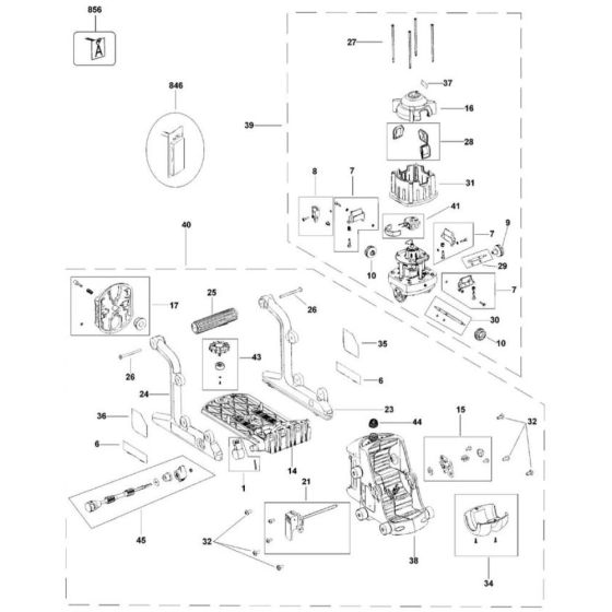 Main Assembly for DeWalt DW073